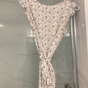 LOFT short-sleeve top with tie (NWT)